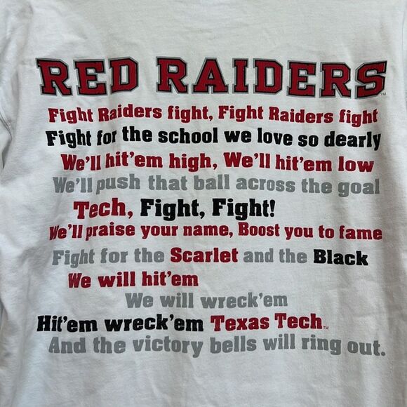 Texas Tech University Red Raiders fight song long sleeve T-shirt - Picture 7 of 7